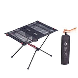 Naturehike FT07 Ultralight Camping Table, 1.6 LBS Portable Backpacking Table with Carry Bag & Cup Holder, Folding Mesh Camp Table for Camping Picnic Beach Fishing