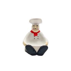 ACK Fat Bistro Chef Ceramic Hand Painted Sponge Holder for Kitchen Sink, Kitchen Décor, Scouring Pad, Scrub Holder