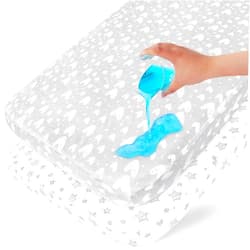 Biloban Waterproof Pack n Play Fitted Sheets 2 Pack,100% Cotton Mini Crib Mattress Cover Protector 38