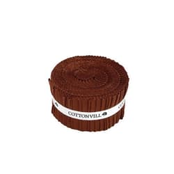 COTTONVILL 30COUNT Cotton Solid Quilting Fabric (2.5inch Strip, 08-French Roast)