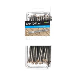 Starborn Industries Starborn Cap-Tor xd Screws for PVC & Composite Decking - 100 Count - Gray - Epoxy Coated Carbon Steel - #10 X 2