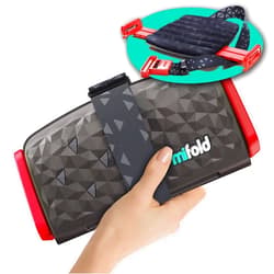 Mifold New mifold Comfort Grab-and-go Car Booster Seat- 3X Thicker Cushion! Compact and Portable for Every Day, Carpooling, Travel, etc. Compact for Every Day, Comfortable for Every Adventure, Charcoal Grey Charcoal Gray