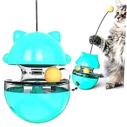 Melao Cat Treat Dispenser Ball Toys, nteractive Educational Toys，Interactive Treat-Dispensing Ball for Indoor Cats & Dogs, Tumbler Shaped Pet Slowfeeder, IQ Stimulation Puzzle Feeder Toy Easy to Clean