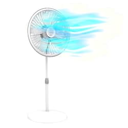 Lasko Oscillating Pedestal Fan, Adjustable Height, 3 Speeds, for Bedroom, Living Room, Home Office and College Dorm Room, 18