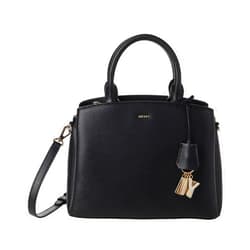 DKNY Paige Medium Satchel Black/Gold One Size