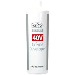 ForPro Professional Collection ForPro Expert 40 Volume Crème Developer for Hair Lightening, Gray Coverage & Color Deposit with Maximum Lift, 32 Fl Oz