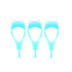 UPSTORE 3PCS Blue Plastic 3 in 1 Eyelash Tool Makeup Upper Lower Eye Lash Mascara Shield Guard Applicator with Comb Eyelashes Curlers Shields Applicators