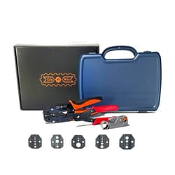 GIZWIZ Professional All-In-One RF Coax Quick Change Tool Kit Crimper Cutter Stripper 5 Interchangeable Die Sets