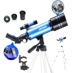 AOMEKIE 40070 Telescopes for Astronomy Beginners Kids and Adults 70mm Astronomical Telescopes with Adjustable Tripod K6/25 Eyepieces Phone Adapter