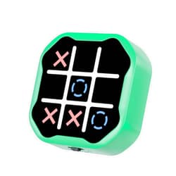 MASSRT 3 in 1 Electronic Tic Tac Toe Game, Handheld Digital Tic Tac Toe Bolt Game with Silent Mode, Portable Learing Toy Gift for Kids & Adults, Green(One Pack)