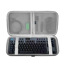 Geekria TKL Keyboard Case, Hard Shell Travel Carrying Bag for 80% / 87 Keys Mechanical Gaming Keyboard, Compatible with Logitech G915 TKL, G PRO Keyboard/G PRO X (Extra Space)