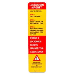 Make Your Message Stick 100 Pack - Lockdown Magnetic Strips for School Lockdowns - New and Improved! Durable 40mil Magnetic Strip (Red)… Made in USA