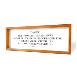 ENGVZ Inspirational Christian Rustic Country Motivational Bible Verse Decorative Wooden Framed Sign Encouraging Scripture Farmhouse Hanging Wall Decor Home Office Living Room Bathroom Front Door Decoration