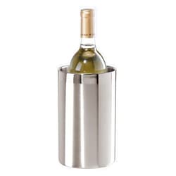 OGGI Stainless Steel Double Wall Wine Cooler - Insulated Tabletop Wine Chiller for White Wine & Champagne, Fits Most Standard Sized Bottles