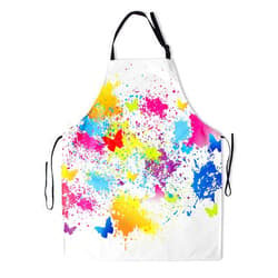 Sweetshow Painting Artist Apron with 2 Pockets and Adjustable Neck Waterproof Colorful Art Paint Aprons for Adults Women Men