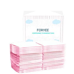 FORYEE Disposable Underpads 17 x 24 Inches (25 Pack) Incontinence Bed Pads Heavy Absorbent Soft Non-Woven Fabric Breathable - Pink
