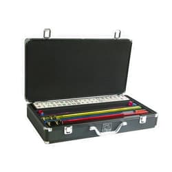 White Swan Mah Jongg Set - Ivory Tiles, Pusher Arms - Black Aluminum Case