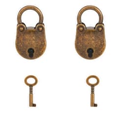 VeYocilk 2PCS Mini Vintage Bear Shaped Lock Small Cute Padlocks with Key for Jewelry Box, Diary,Handbag,Makeup Bag