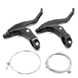 Hoypeyfiy 2Pcs 0.87 inches Handlebar Brake Lever, Universal Aluminum Alloy Bicycle Brake Handle, Anti-Skid Mountain Bike Handlebar Brake Lever for MTB, BMX, Road Bicycle, Folding