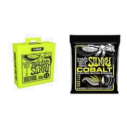 Ernie Ball Regular Slinky Electric Guitar Strings 3-Pack with Cobalt Regular Slinky - 10-46 Gauge