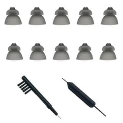 Anico Smokey Power Domes Closed Ear Tips 4.0 for Phonak Marvel Hearing aids with Cleaning Tools Brush Cleaner and Carry Case (Medium)