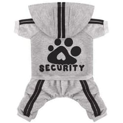Otunrues Dog Hoodie, Dog Clothes 4 Legs Sweatshirt Security Hoodies Jumpsuit Soft & Warm Sweater Outfit Pullover Dog Winter Coat, Dog Hoodies for Small Medium Large Dogs Cats Apparel(Grey, XXS)