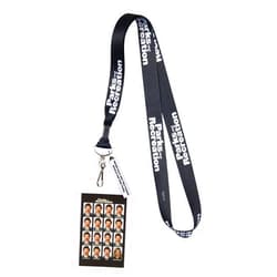 Surreal Entertainment Parks and Recreation Lanyard Never Half Ass Two Things Clear ID Badge Holder, Black