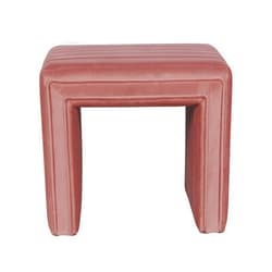 HomePop Modern Channel Tufted Velvet Ottoman Home Décor|Ottoman for Living Room & Bedroom - Blush Pink