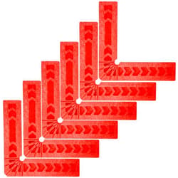 KINJOEK 6 PCS 4 Inch 90 Degree Positioning Squares, Right Angle Clamps Woodworking Carpenter Corner Clamping Square Tool for Picture Frames, Boxes, Cabinets or Drawers, Red