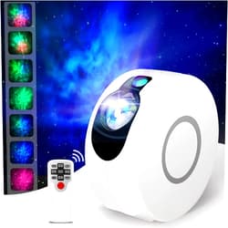 N\\A Star Projector, Galaxy Projector with LED Nebula Cloud, Star Light Projector with Remote Control for Kids Adults Bedroom, Home Theatre, Party, Game Rooms and Night Light Ambience (White)…
