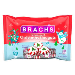 Tundras Brach.candy Peppermint Nougats Christmas 11oz Bag, Individually Wrapped Bulk Peppermint Candy, Holiday Candy, Xmas Candy, Candy Nougat Christmas Bulk Holiday Candy for Stocking Stuffers and Holiday Treats