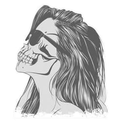 EMC Graphics Cool Skull Girl Vinyl Waterproof Sticker Decal Car Laptop Wall Window Bumper Sticker 5