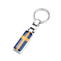 Winluu Swedish Flag Keychain Sweden Flags Metal Key Ring Keychains Emblem Badge For SAAB XC40 XC60 XC70 XC80 XC90 V40 S80 S90 C30 Keyring Chain,2.7inch Swedish Flag Keychain