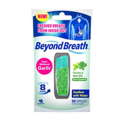 BEYOND BREATH Breath Freshening Capsules, Fresher Breath From Inside-Out, Even Works On Bad Breath From Garlic, Lasts Up To 8 Hours, 50 Capsules