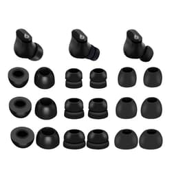IiEXCEL 9 Pairs Ear Tips Kit Compatible with Beats Studio Buds +, Silicone Double Flange and Memory Foam Tips S/M/L Replacement Noise Reduce Fit in Case Eartips for Beat Studio Buds - Black