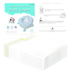 Pang Ban 20 Packs Drawstring Potty Liners with Absorbent Pads, Disposable Compatible OXO Tot 2-in-1 Go, Refill Bags for Toddler Travel, Fit Most Chairs
