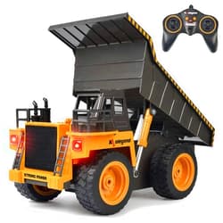 kolegend Remote Control Dump Truck RC Truck Construction Vehicle Truck Toys with Rechargeable Battery for Toddlers Kids Boys and Girls