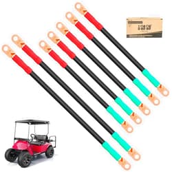 10L0L Golf Cart Battery Cables Fits for EZGO TXT 1994-UP 36 & 48 Volt with 4 Gauge 7 PCS AC/DC Wire 3 AWG Golf Cart Heavy Duty Battery Cables