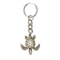Unrealfind Quality Realistic Key Chain Sea Turtle (Sea Turtle Pewter Shell)