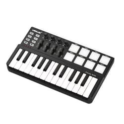 ERYUE Mini Portable Mini 25-Key USB Keyboard and Drum Pad MIDI Controller