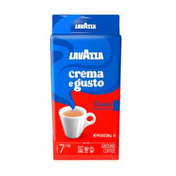 Lavazza Crema e Gusto Ground Coffee, Medium Roast, Arabica and Robusta Blend, 8.8 oz Brick (Pack of 4)