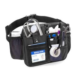 Damero Nurse Fanny Pack with Multi-Compartment, Nurse Tool Belt Utility Nurse Waist Bag with Medical Gear Pockets and Tape holder for Stethoscope, Bandage Scissors or Other Medical Supplies, Black