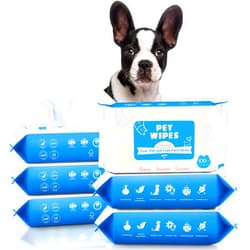 PUMBLER Dog Wipes for Paws and Butt - 600count/6packs Pet Wipes for Dogs and Cats, Puppy Wipes - Dog Grooming Wipes Cleaning Deodorizing - Fragrance Free Dog Face Wipes