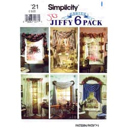 Simplicity 7721 Sewing Pattern Window Treatments Swags Panels Jabots Bows Rosettes