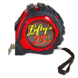 Lefty's The Left Hand Left-Handed Tape Measure with Rubber Guard 25'