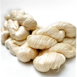 Revolution Fibers Mulberry Silk Yarn| Lace Weight 6 Ply Yarn (1 Skein) | 100% Natural White Undyed, 1200 Yards Per Skein | Perfect for Dyeing, Knitting, Crocheting, Weaving and Embroidery