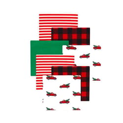 Hudson Baby Little Treasure Hudson Baby Cotton Poly Flannel Receiving Blankets Multipack, Red Christmas Tree Truck, 30x30 inches