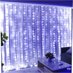 HXWEIYE 300LED White Fairy Curtain Lights for Bedroom, 3mx3m 8 Modes USB Plug in Window Christmas Led String Hanging Lights with Remote for Backdrop Wedding Party Home Garden Outdoor Indoor