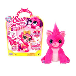 Little Live Pets, Scruff-a-Luvs Sew Surprise: Pink. Rescue, Reveal & Groom A Mystery Puppy Or Kitten. Reveal Outfits to Dress Your Pet with The Magic Sewing Machine