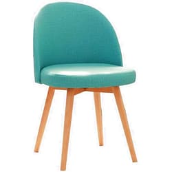 IIOCHA Kitchen Cloth Art Leather Kitchen Dining Chair,with Ergonomic Backrest and Solid Wood Legs Hotel Apartment Patio Reception Chair (Color : Turquoise green)